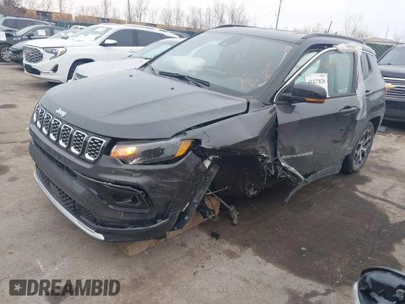 2024 Jeep Compass Limited with VIN 3C4NJDCN2RT153271, listed as a IAAI auction lot 41427828 with 3,345 mi miles and . Bid and sale history available at carsss.com. Image 18.