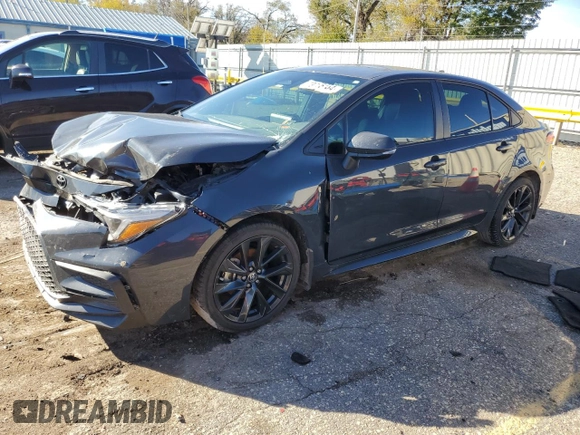 2023 Toyota Corolla SE with VIN 5YFS4MCE3PP156142, listed as a Copart auction lot 79765154 with 14,369 mi miles and Salvage Title. Bid and sale history available at carsss.com. Image 1.