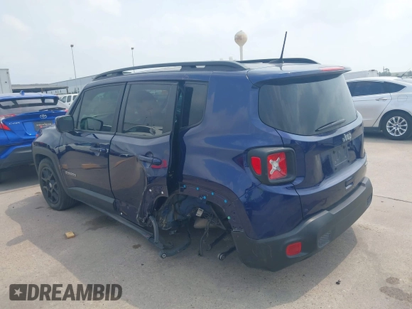 2020 Jeep Renegade Latitude with VIN ZACNJABB0LPL01306, listed as a IAAI auction lot 39506567 with 92,748 mi miles and . Bid and sale history available at DreamBid. Image 3.