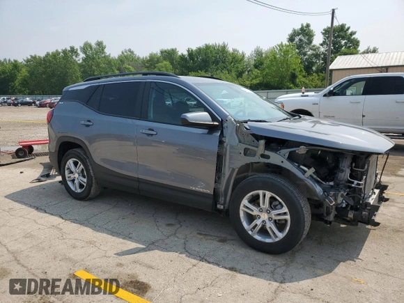 2021 GMC Terrain SLE with VIN 3GKALMEV0ML362219, listed as a Copart auction lot 59739645 with 47,889 mi miles and Salvage title. Bid and sale history available at DreamBid. Image 4.