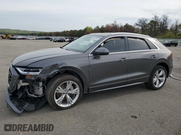2019 Audi Q8 Premium with VIN WA1AVAF19KD009877, listed as a Copart auction lot 56473205 with Not provided miles and Salvage title. Bid and sale history available at DreamBid. Image 1.
