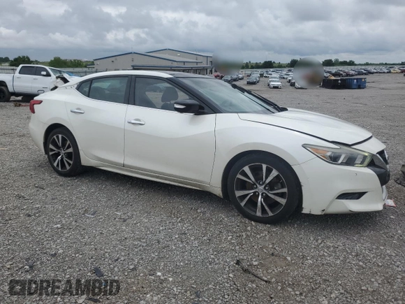 2016 Nissan Maxima Platinum with VIN 1N4AA6AP8GC406798, listed as a Copart auction lot 60143595 with 134,704 mi miles and Salvage title. Bid and sale history available at DreamBid. Image 4.