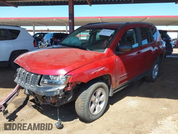 2015 Jeep Compass Sport with VIN 1C4NJCBA8FD413229, listed as a IAAI auction lot 41873161 with 72,976 mi miles. Bid and sale history available at carsss.com. Image 17.