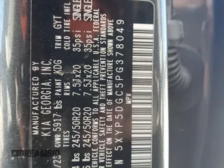 2023 Kia Telluride SX Prestige with VIN 5XYP5DGC5PG378049, listed as a Copart auction lot 68435954 with 16,573 mi miles and Salvage title. Bid and sale history available at DreamBid. Image 15.