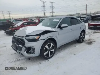 2022 Audi Q5 Sportback S line Premium Plus with VIN WA15AAFY8N2029175, listed as a Copart auction lot 45190765 with 39,816 mi miles and Salvage title. Bid and sale history available at DreamBid. Image 1.