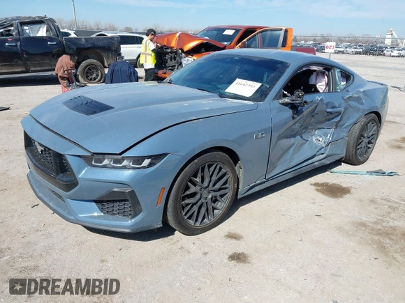2024 Ford Mustang GT with VIN 1FA6P8CF0R5421629, listed as a IAAI auction lot 41642393 with 18,478 mi miles and . Bid and sale history available at DreamBid. Image 2.