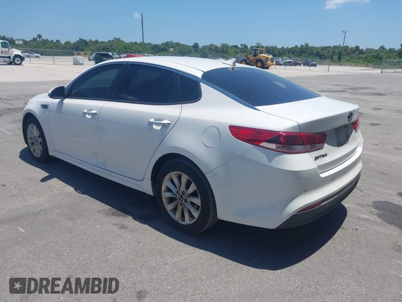2018 Kia Optima S with VIN 5XXGT4L35JG251681, listed as a IAAI auction lot 42302319 with 154,612 mi miles and . Bid and sale history available at DreamBid. Image 3.