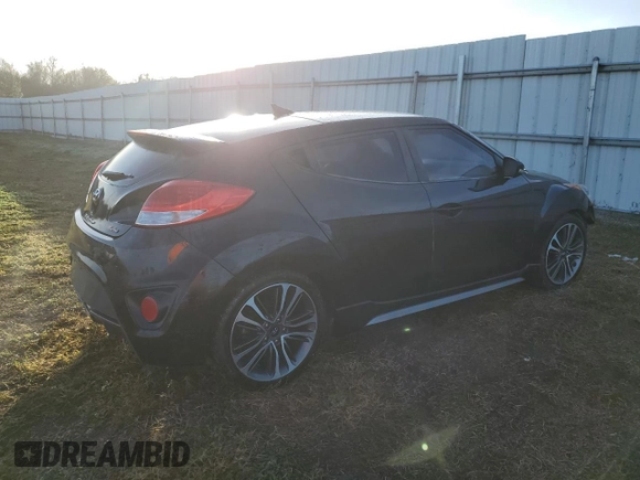 2016 Hyundai Veloster Turbo with VIN KMHTC6AE1GU257488, listed as a Copart auction lot 39705634 with 52,334 mi miles. Bid and sale history available at carsss.com. Image 3.