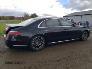 2022 Mercedes-Benz S-Class S 500 with VIN W1K6G6DB0NA088382, listed as a Copart auction lot 76259014 with 19,866 mi miles and Salvage Title. Bid and sale history available at carsss.com. Image 3.