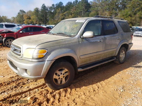2004 Toyota Sequoia SR5 with VIN 5TDZT34A74S216756, listed as a Copart auction lot 50527255 with 267,325 mi miles and Clean Title. Bid and sale history available at carsss.com. Image 1.