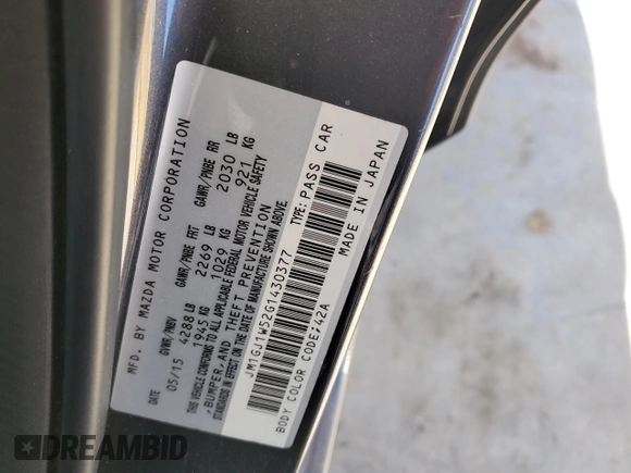 2016 Mazda Mazda6 i Grand Touring with VIN JM1GJ1W52G1430377, listed as a Copart auction lot 70019244 with 197,317 mi miles and Salvage Title. Bid and sale history available at carsss.com. Image 14.