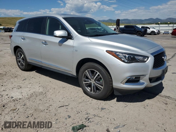 2019 Infiniti QX60 Pure with VIN 5N1DL0MM1KC511882, listed as a Copart auction lot 62567665 with 38,520 mi miles and Salvage title. Bid and sale history available at DreamBid. Image 4.