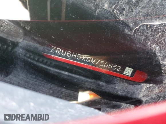 2016 Honda HR-V EX with VIN 3CZRU6H5XGM750652, listed as a Copart auction lot 49875265 with Not Provided miles and Salvage Title. Bid and sale history available at DreamBid. Image 13.