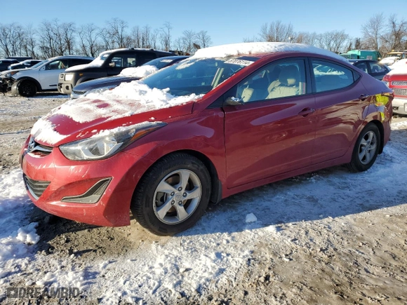 2015 Hyundai Elantra Limited with VIN KMHDH4AE8FU291338, listed as a Copart auction lot 87076114 with 56,494 mi miles and Salvage Title. Bid and sale history available at carsss.com. Image 1.