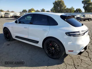 2023 Porsche Macan GTS with VIN WP1AF2A56PLB55605, listed as a Copart auction lot 77424624 with 14,893 mi miles and Salvage title. Bid and sale history available at DreamBid. Image 2.