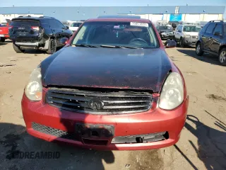 2006 Infiniti G35 with VIN JNKCV51F76M605163, listed as a Copart auction lot 75861024 with 183,050 mi miles and Salvage Title. Bid and sale history available at DreamBid. Image 5.