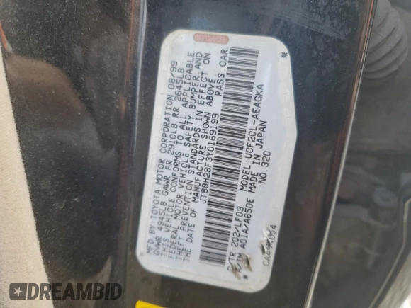 2000 Lexus LS 400 z VIN JT8BH28F3Y0169199, wystawiony jako Copart lot #46851025 z przebiegiem 302 914 mil mil oraz Szkoda całkowita • Salvage title. Historia ofert i sprzedaży dostępna na DreamBid. Obrazek 12.