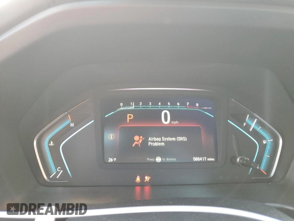 2019 Honda Odyssey EX-L with VIN 5FNRL6H78KB077870, listed as a Copart auction lot 45572505 with 88,417 mi miles and Salvage Title. Bid and sale history available at carsss.com. Image 9.
