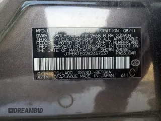 2011 Lexus ES with VIN JTHBK1EG2B2467537, listed as a Copart auction lot 46678245 with Not Provided miles and Salvage Title. Bid and sale history available at carsss.com. Image 14.