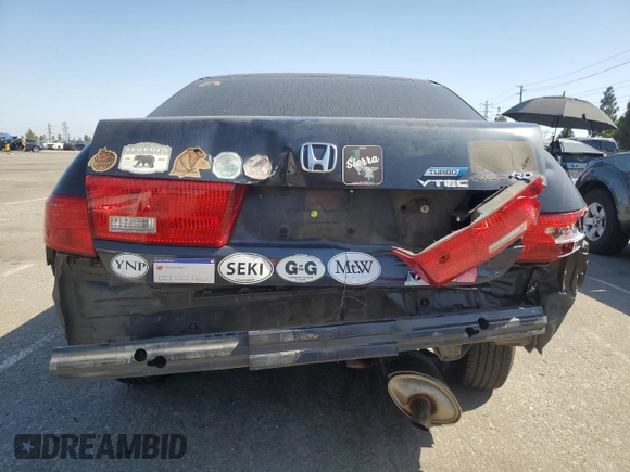 2005 Honda Accord LX с VIN 1HGCM56405A167776, выставлен на аукционе Copart как лот 61682855 с пробегом 186 017 миль миль и Списание • Salvage title. История ставок и продаж доступна на DreamBid. Изображение 6.