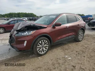2021 Ford Escape Titanium with VIN 1FMCU9J91MUA79093, listed as a Copart auction lot 49645735 with 41,185 mi miles and Salvage Title. Bid and sale history available at carsss.com. Image 1.