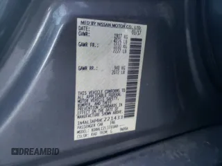2017 Nissan Altima SL with VIN 1N4AL3AP4HC221433, listed as a Copart auction lot 88025095 with 144,421 mi miles and Salvage title. Bid and sale history available at DreamBid. Image 12.