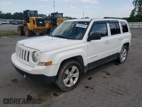 2016 Jeep Patriot Latitude with VIN 1C4NJPFA3GD612918, listed as a Copart auction lot 55830645 with 165,024 mi miles and Clean title. Bid and sale history available at DreamBid. Image 1.
