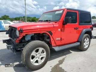 2019 Jeep Wrangler Sport S z VIN 1C4GJXAGXKW510968, wystawiony jako Copart lot #55758615 z przebiegiem 86 370 mil mil oraz Szkoda całkowita • Salvage title. Historia ofert i sprzedaży dostępna na DreamBid. Obrazek 1.