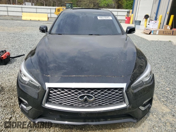 2019 Infiniti Q50 3.0t LUXE with VIN JN1EV7AP6KM517880, listed as a Copart auction lot 48670045 with 89,406 mi miles and Salvage Title. Bid and sale history available at carsss.com. Image 5.