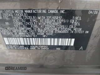 2009 Toyota RAV4 z VIN 2T3ZF31VX9W007161, wystawiony jako IAAI lot #41360511 z przebiegiem 79 216 mil mil oraz . Historia ofert i sprzedaży dostępna na DreamBid. Obrazek 9.