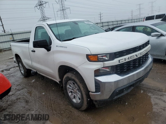 2021 Chevrolet Silverado 1500 Work Truck with VIN 3GCNWAEF8MG344569, listed as a Copart auction lot 46596735 with 57,350 mi miles and Salvage Title. Bid and sale history available at carsss.com. Image 4.