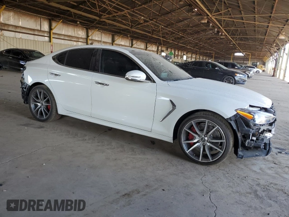 2020 Genesis G70 3.3T Advanced with VIN KMTG74LEXLU059726, listed as a Copart auction lot 83099384 with 45,763 mi miles and Salvage Title. Bid and sale history available at carsss.com. Image 4.