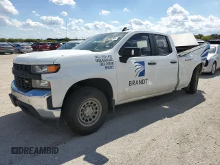 2020 Chevrolet Silverado 1500 Work Truck with VIN 1GCRWAEF9LZ216485, listed as a Copart auction lot 68293264 with 158,031 mi miles and Salvage Title. Bid and sale history available at DreamBid. Image 1.