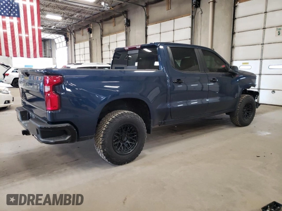 2021 Chevrolet Silverado 1500 LT Trail Boss with VIN 1GCPYFED9MZ349276, listed as a Copart auction lot 55455165 with 69,103 mi miles and Salvage Title. Bid and sale history available at DreamBid. Image 3.