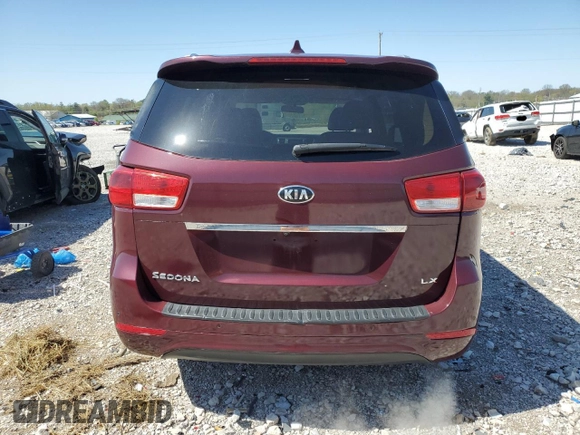 2018 Kia Sedona LX with VIN KNDMB5C17J6386623, listed as a Copart auction lot 51958585 with 79,281 mi miles and Salvage Title. Bid and sale history available at DreamBid. Image 6.