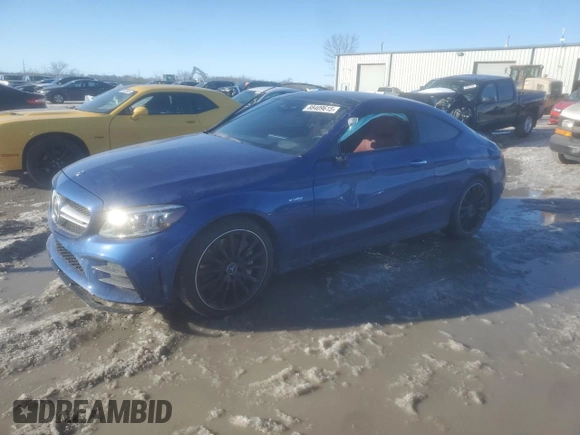 2023 Mercedes-Benz C 43 AMG with VIN W1KWJ6EB8PG117854, listed as a Copart auction lot 88409615 with 13,853 mi miles and Salvage Title. Bid and sale history available at carsss.com. Image 1.
