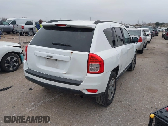 2013 Jeep Compass Sport with VIN 1C4NJCBA4DD275668, listed as a IAAI auction lot 41613278 with 154,489 mi miles. Bid and sale history available at carsss.com. Image 4.