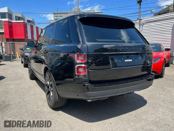 2021 Land Rover Range Rover with VIN SALGS4RY1MA427611, listed as a Copart auction lot 53077833 with 7,415 mi miles and . Bid and sale history available at DreamBid. Image 3.