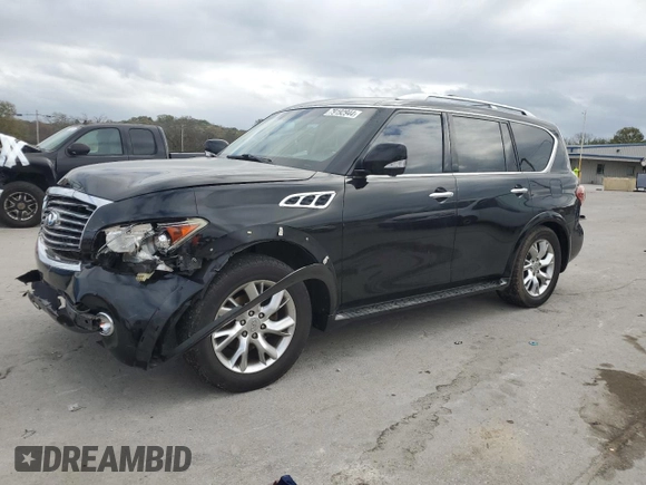 2012 Infiniti QX56 8-passenger with VIN JN8AZ2ND8C9715923, listed as a Copart auction lot 79192944 with 250,177 mi miles and Salvage Title. Bid and sale history available at carsss.com. Image 1.