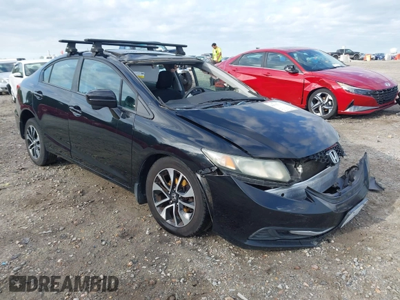 2014 Honda Civic Sedan EX with VIN 19XFB2F82EE082888, listed as a IAAI auction lot 41911732 with 183,450 mi miles. Bid and sale history available at carsss.com. Image 1.