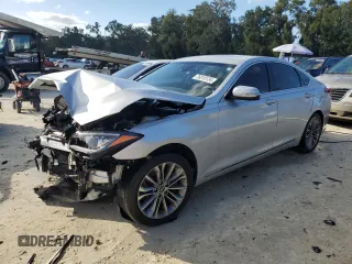 2017 Genesis G80 3.8L with VIN KMHGN4JE4HU203975, listed as a Copart auction lot 46729035 with 138,610 mi miles and Non Repairable. Bid and sale history available at carsss.com. Image 1.
