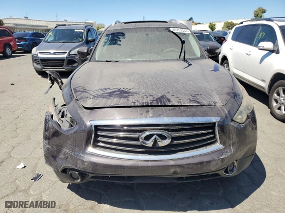 2012 Infiniti FX35 with VIN JN8AS1MW7CM152197, listed as a Copart auction lot 66753344 with 0 mi miles and Salvage Title. Bid and sale history available at carsss.com. Image 5.