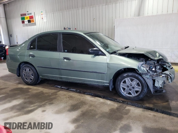 2004 Honda Civic VP with VIN 1HGES16334L015427, listed as a Copart auction lot 55235815 with 183,744 mi miles and Salvage title. Bid and sale history available at DreamBid. Image 4.