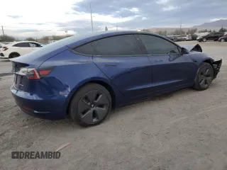 2021 Tesla Model 3 Long Range with VIN 5YJ3E1EB2MF055863, listed as a Copart auction lot 85267844 with 28,141 mi miles and Salvage Title. Bid and sale history available at carsss.com. Image 3.