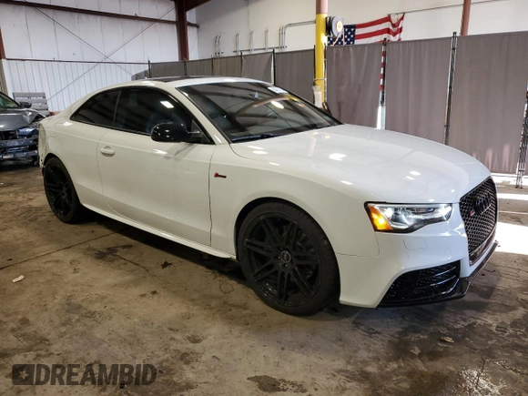 2017 Audi S5 Premium Plus with VIN WAUC4AFR1HA000525, listed as a Copart auction lot 84597154 with 47,042 mi miles and Salvage Title. Bid and sale history available at carsss.com. Image 4.