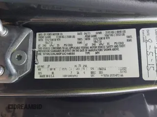 2015 Ford Escape Titanium with VIN 1FMCU9J90FUC14650, listed as a IAAI auction lot 41992858 with 158,963 mi miles and . Bid and sale history available at DreamBid. Image 9.