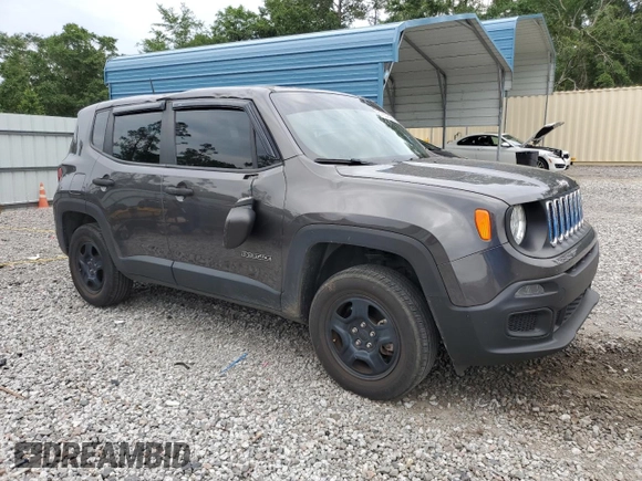 2018 Jeep Renegade Sport with VIN ZACCJBAB2JPJ55339, listed as a Copart auction lot 57557305 with 60,090 mi miles and Salvage title. Bid and sale history available at DreamBid. Image 4.
