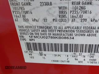 2009 Ford Escape XLS с VIN 1FMCU02789KB08634, выставлен на аукционе IAAI как лот 42415757 с пробегом 157 791 миль миль и . История ставок и продаж доступна на DreamBid. Изображение 9.