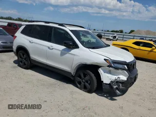 2021 Honda Passport Elite with VIN 5FNYF8H03MB007617, listed as a Copart auction lot 63036345 with 21,757 mi miles and Salvage title. Bid and sale history available at DreamBid. Image 4.