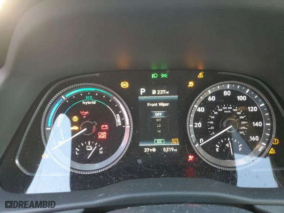 2023 Hyundai Sonata Hybrid SEL with VIN KMHL34JJ4PA078414, listed as a Copart auction lot 41923745 with 5,319 mi miles and Salvage Title. Bid and sale history available at carsss.com. Image 9.